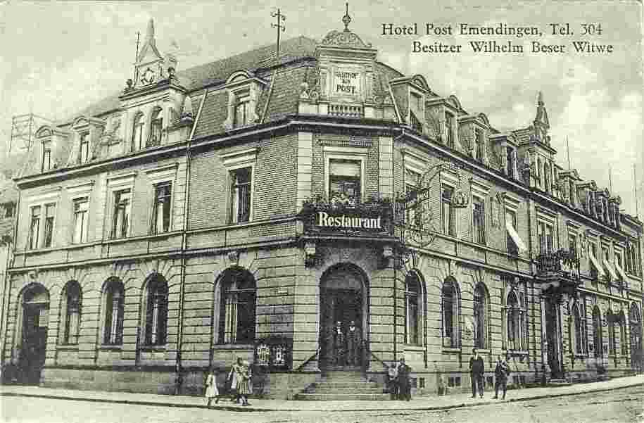 Emmendingen. Hotel 'Zur Post'. Besitzer Wilhelm Berser Witwe