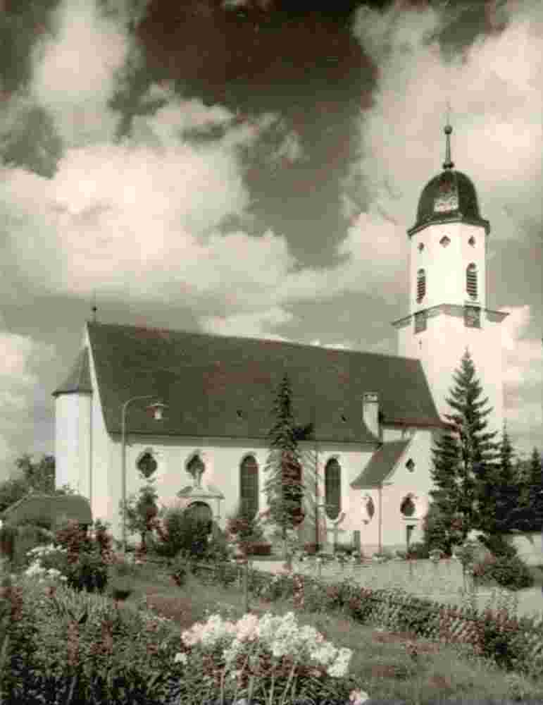 Engstingen. Großengstingen - Kirche, um 1955