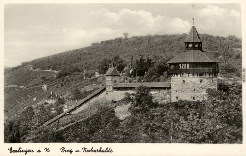 Esslingen am Neckar. Burg und Neckarhalde, 1941