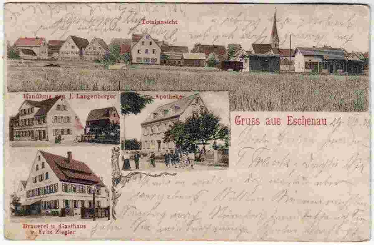Eckental. Eschenau - Brauerei, Apotheke, Handlung, 1903