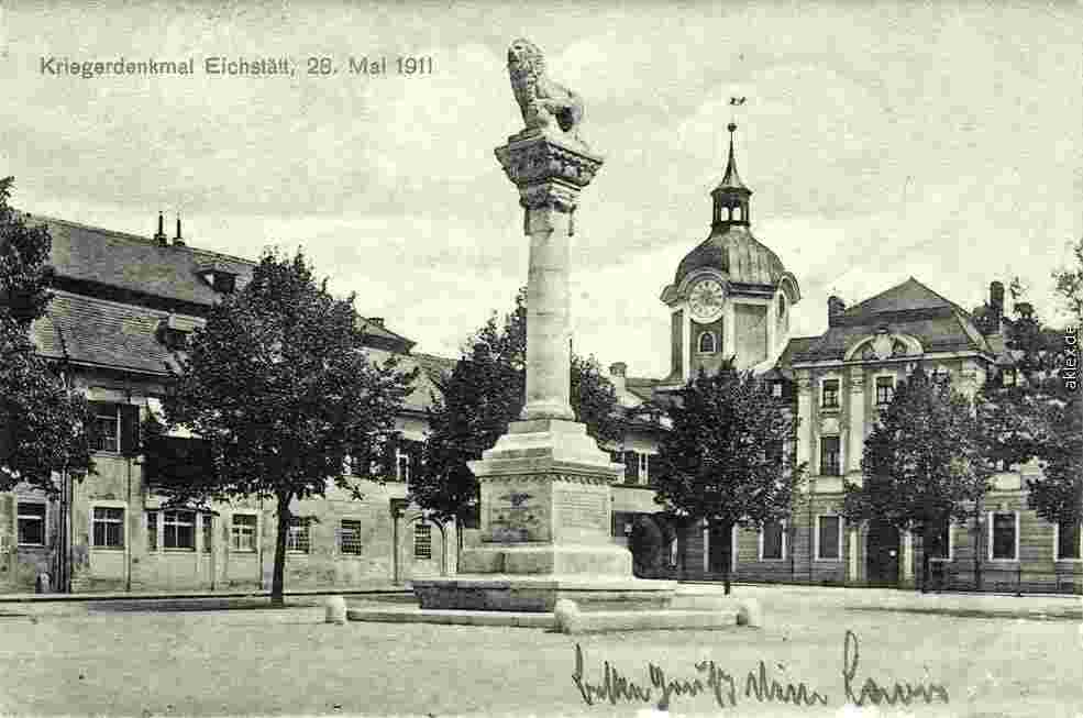 Eichstätt. Markt und Kriegerdenkmal, 1911