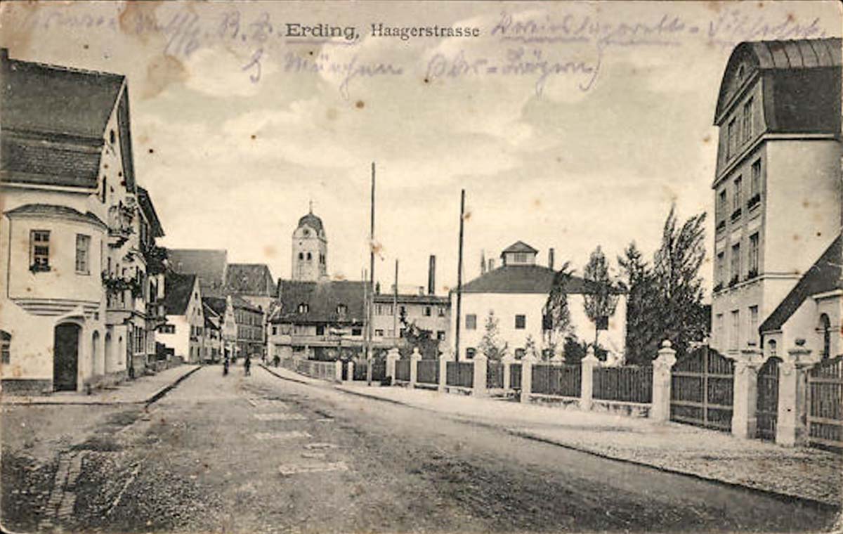 Erding. Haager Straße, 1918