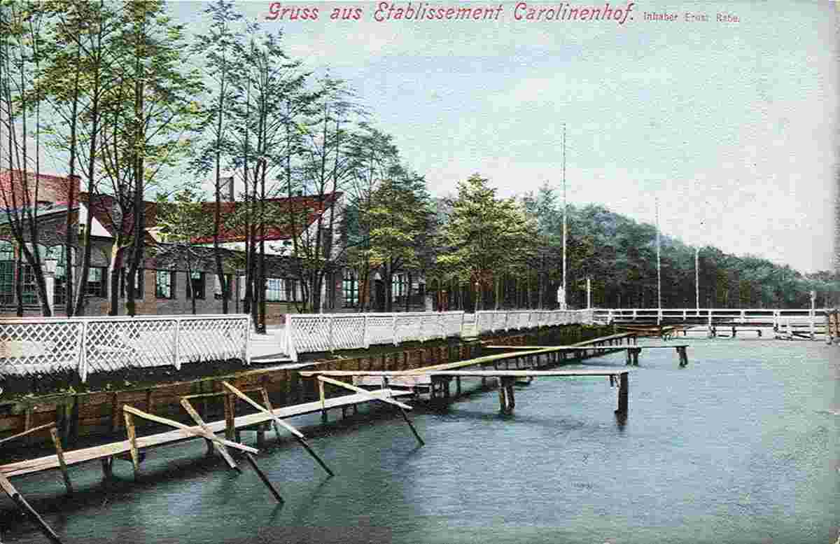 Eichwalde. Etablissement Carolinenhof, inhaber Ernst Rabe, 1908