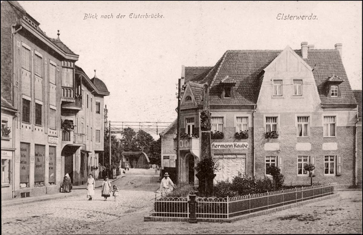 Elsterwerda. Blick nach Elsterbrücke, 1918