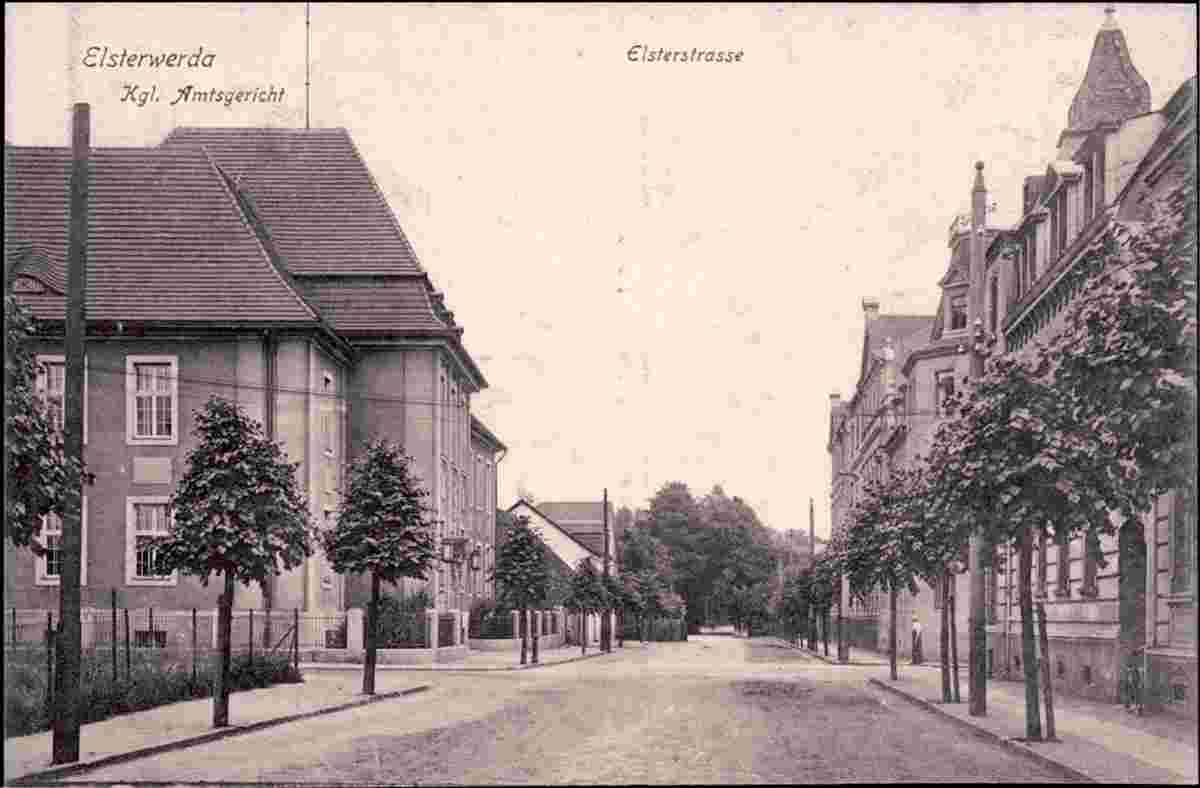 Elsterwerda. Elsterstraße, Königliche Amtsgericht, 1914