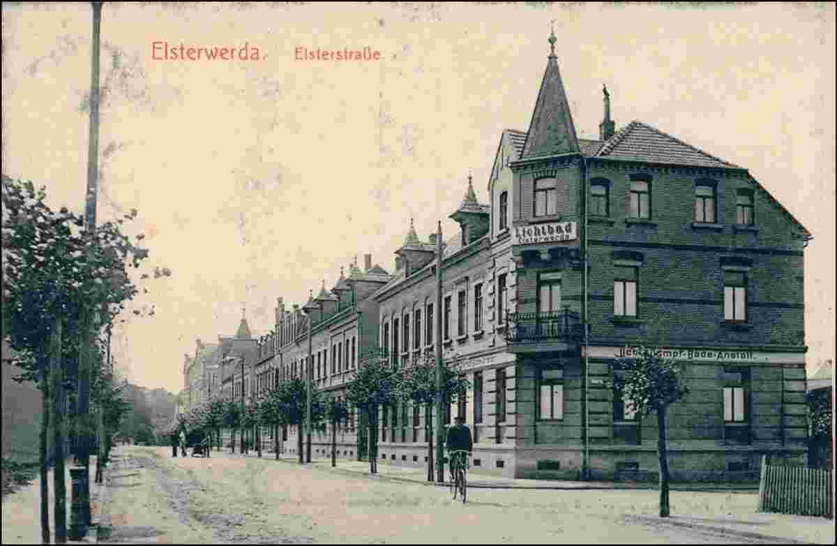 Elsterwerda. Elsterstraße, Lichtbad, 1913