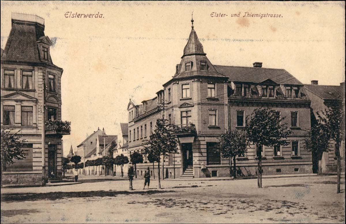 Elsterwerda. Elsterstraße und Thiemig Straße, 1916