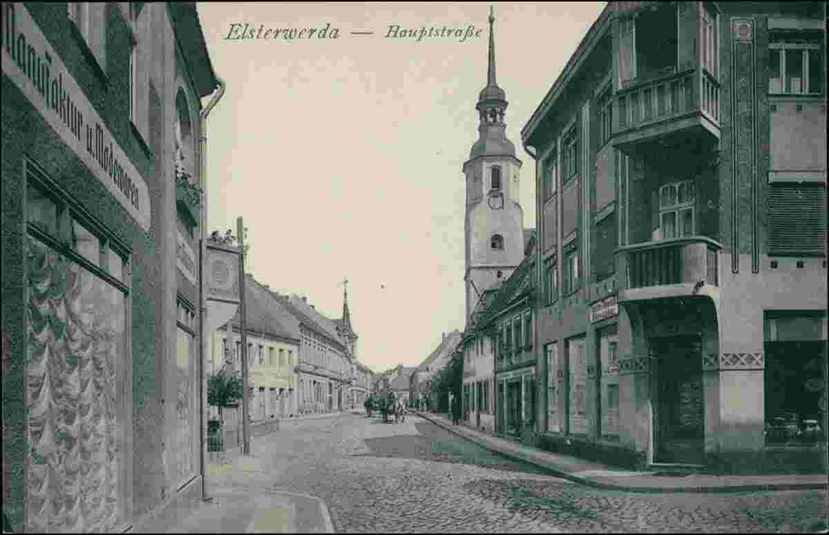 Elsterwerda. Hauptstraße, Manufaktur, 1915