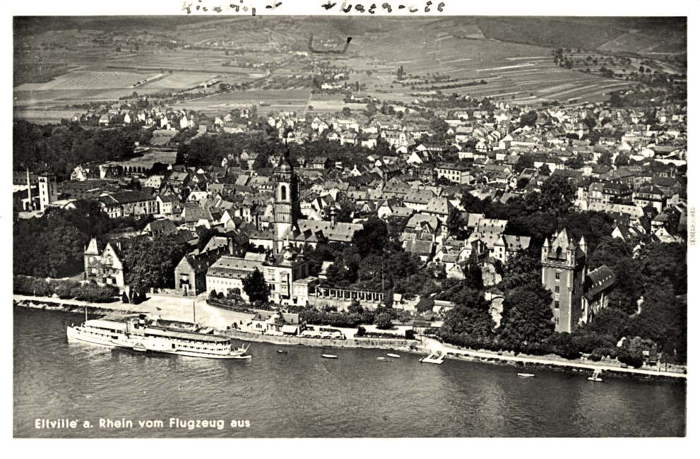 Eltville am Rhein. Panorama der Stadt