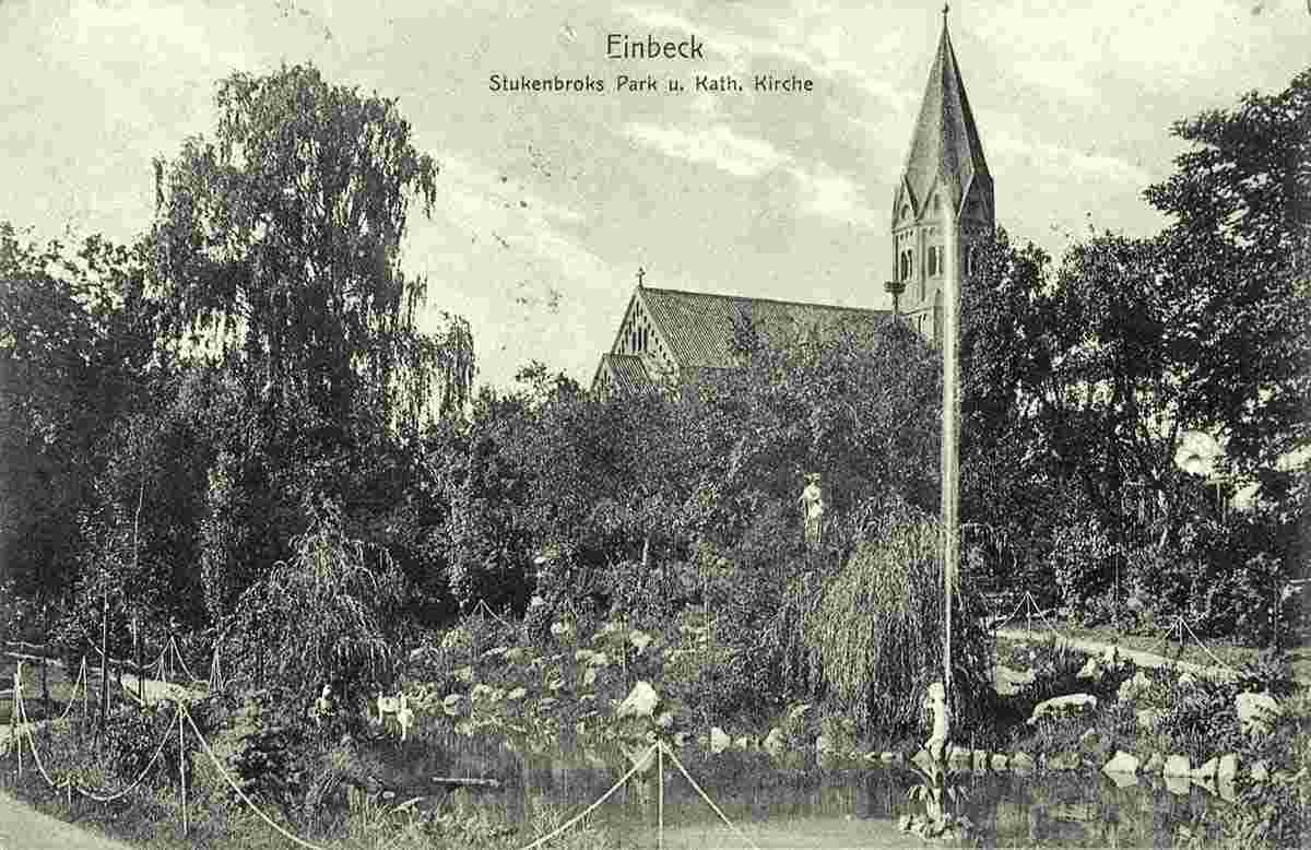 Einbeck. Stukenbroks Park und Katholische Kirche