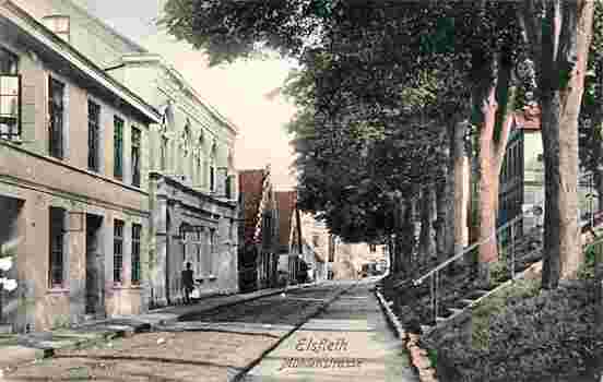 Elsfleth. Mühlenstraße mit Apotheke, 1909