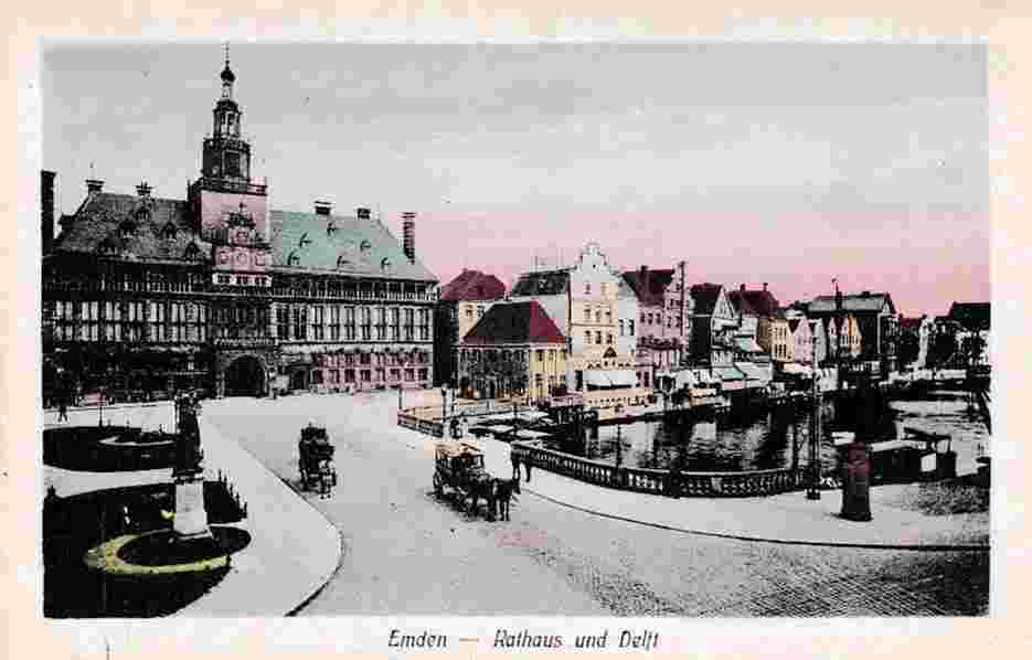 Emden. Rathaus und Delft, 1910