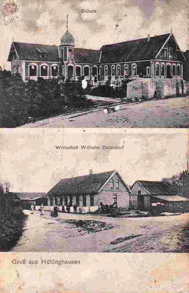 Emstek. Höltinghausen - Schule, Wirtschaft Wilhelm Ostendorf