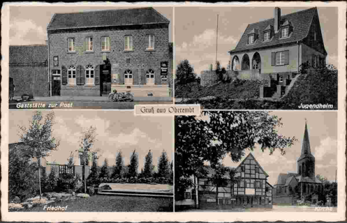 Elsdorf. Oberembt - Gaststätte zur Post, Jugendheim, Friedhof, Kirche