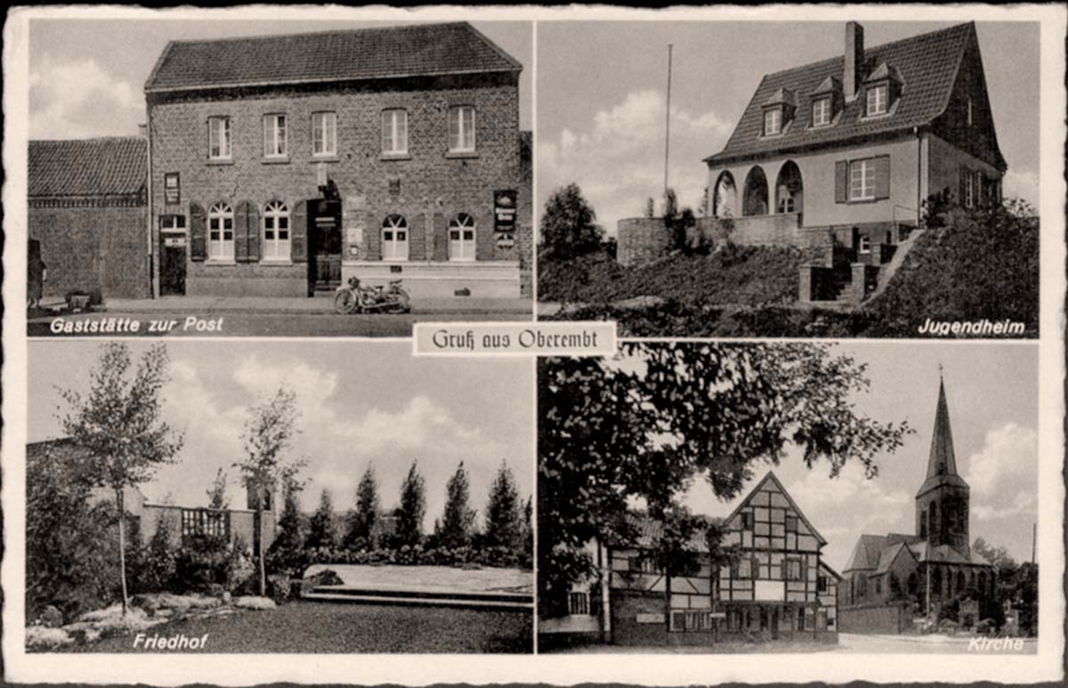 Elsdorf. Oberembt - Gaststätte zur Post, Jugendheim, Friedhof, Kirche