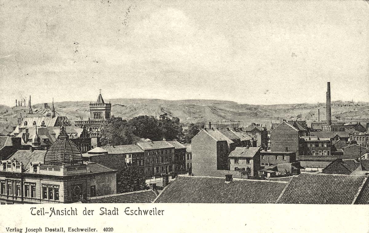 Eschweiler. Panorama der Stadt, 1910