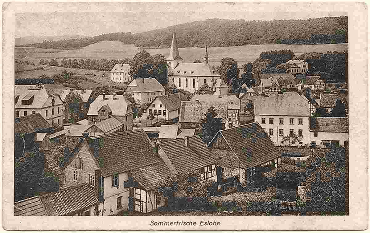 Eslohe (Sauerland). Blick im Sommerfrische in 1910