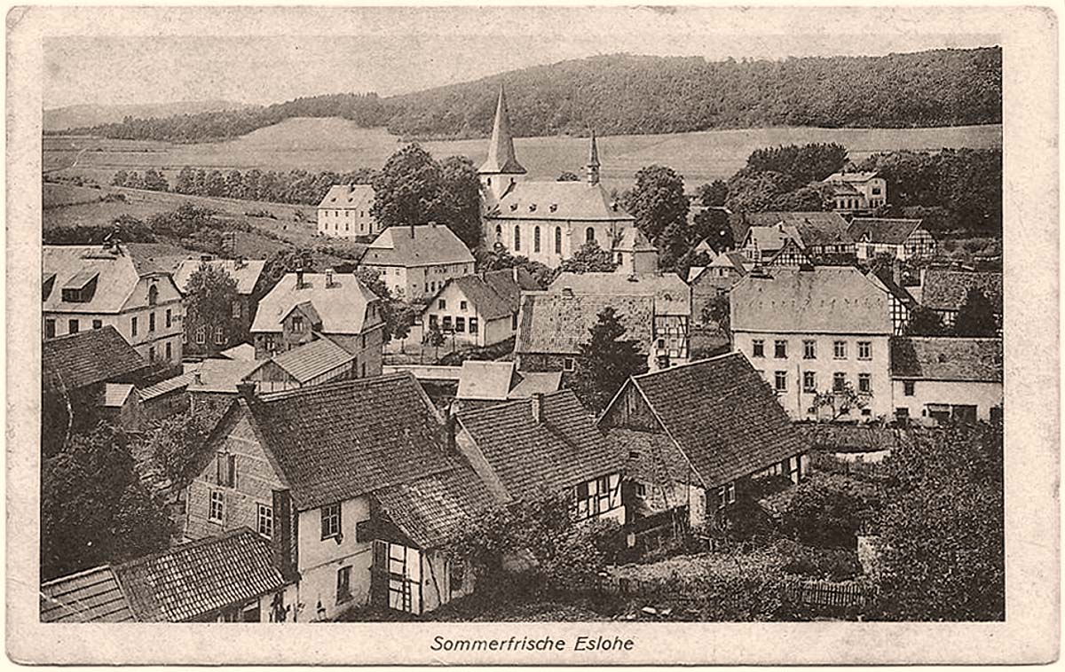 Eslohe (Sauerland). Blick im Sommerfrische in 1910