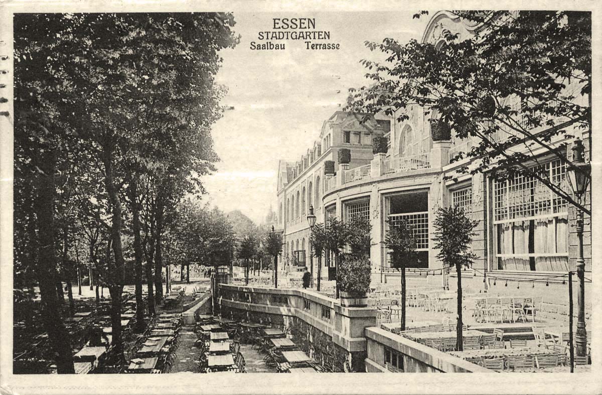 Essen. Stadtgarten, Saalbau, Terrasse, 1911
