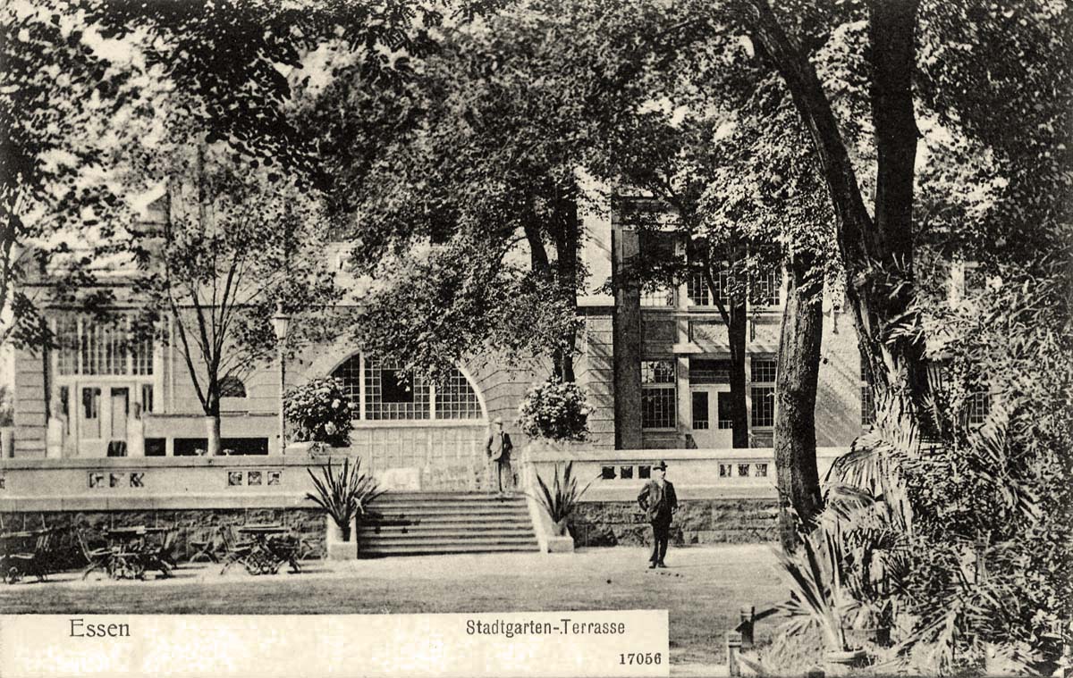 Essen. Stadtgarten, Terrasse, 1906