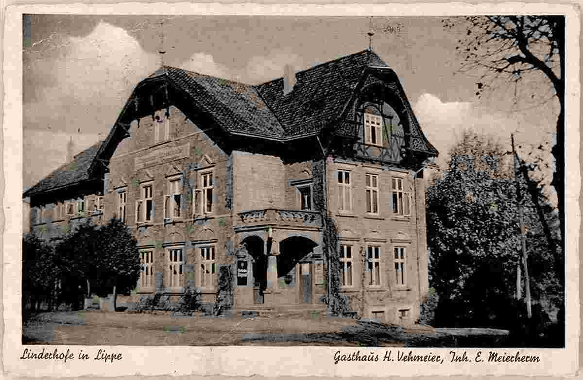 Extertal. Gasthaus H. Vehmeier, Inhaber E. Meierherm