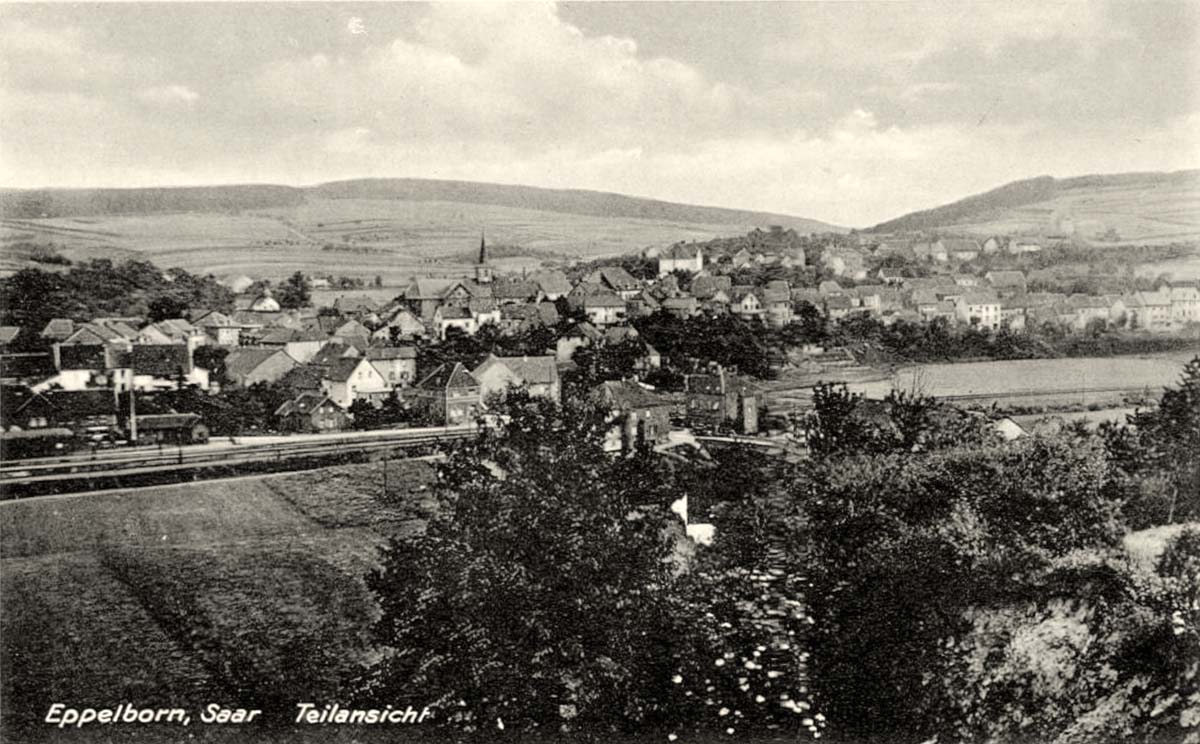 Panorama von Eppelborn, 1940er Jahre