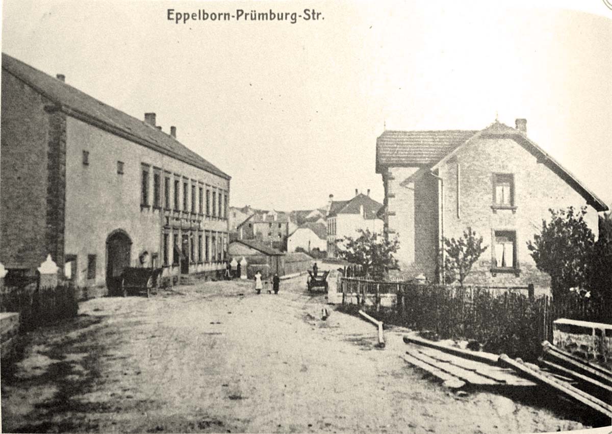 Eppelborn. Vom Prümburgstraße Richtung Bahnschranke von, 1912