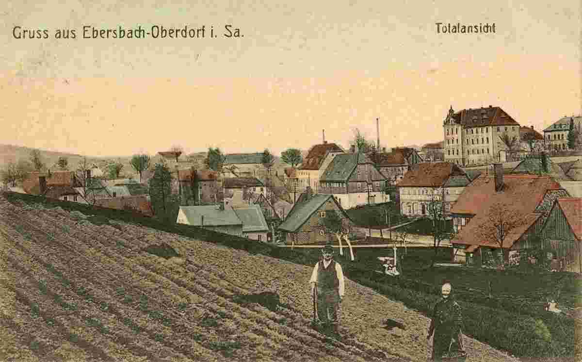 Ebersbach. Panorama der Stadt