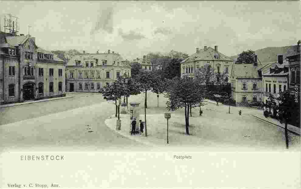 Eibenstock. Postplatz, 1909