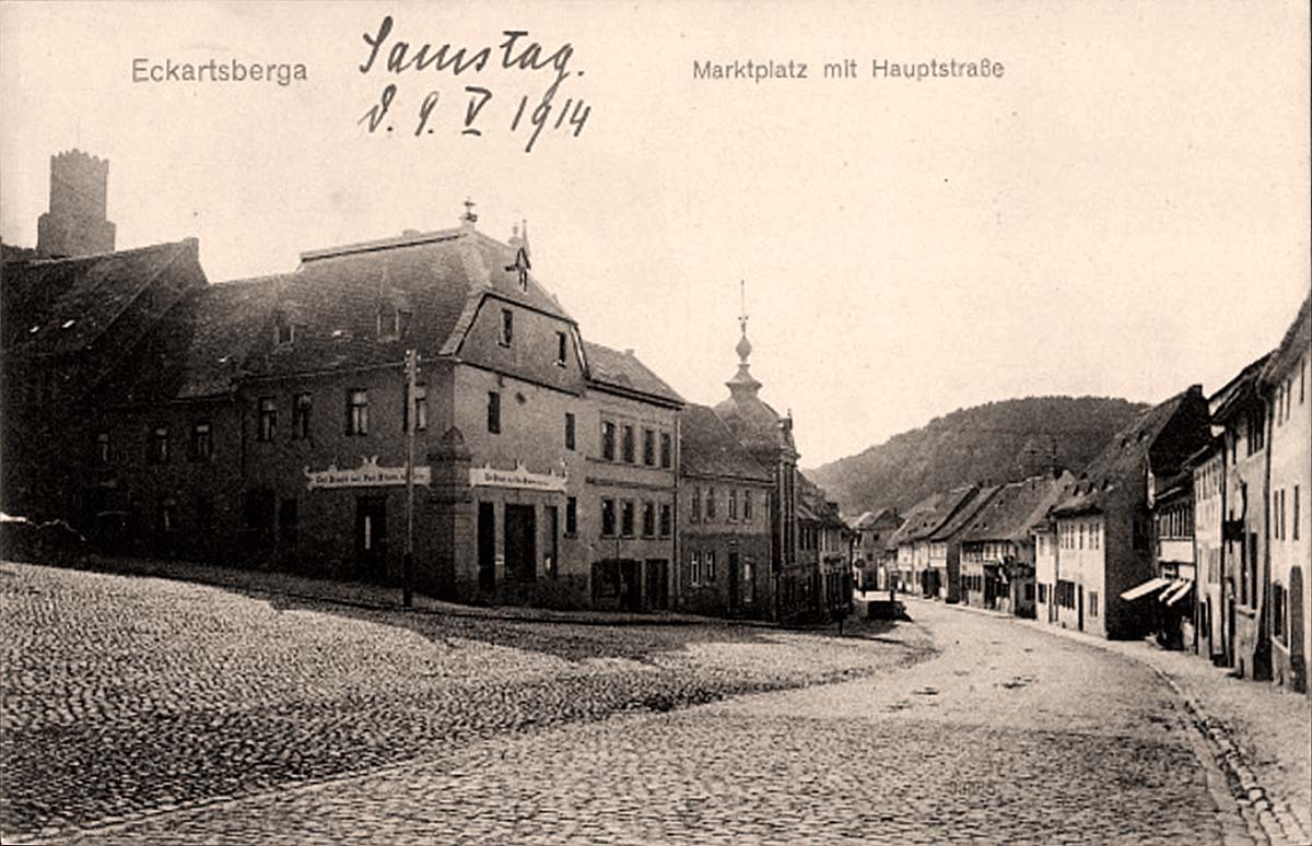 Eckartsberga. Hauptstraße, Marktplatz, 1914