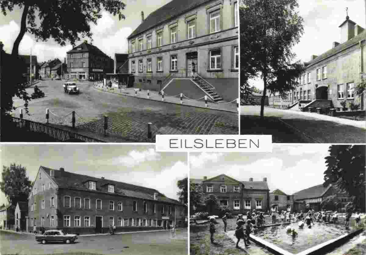 Eilsleben. Oberschule, Konsum-Gaststätte, Kindergarten, 1984