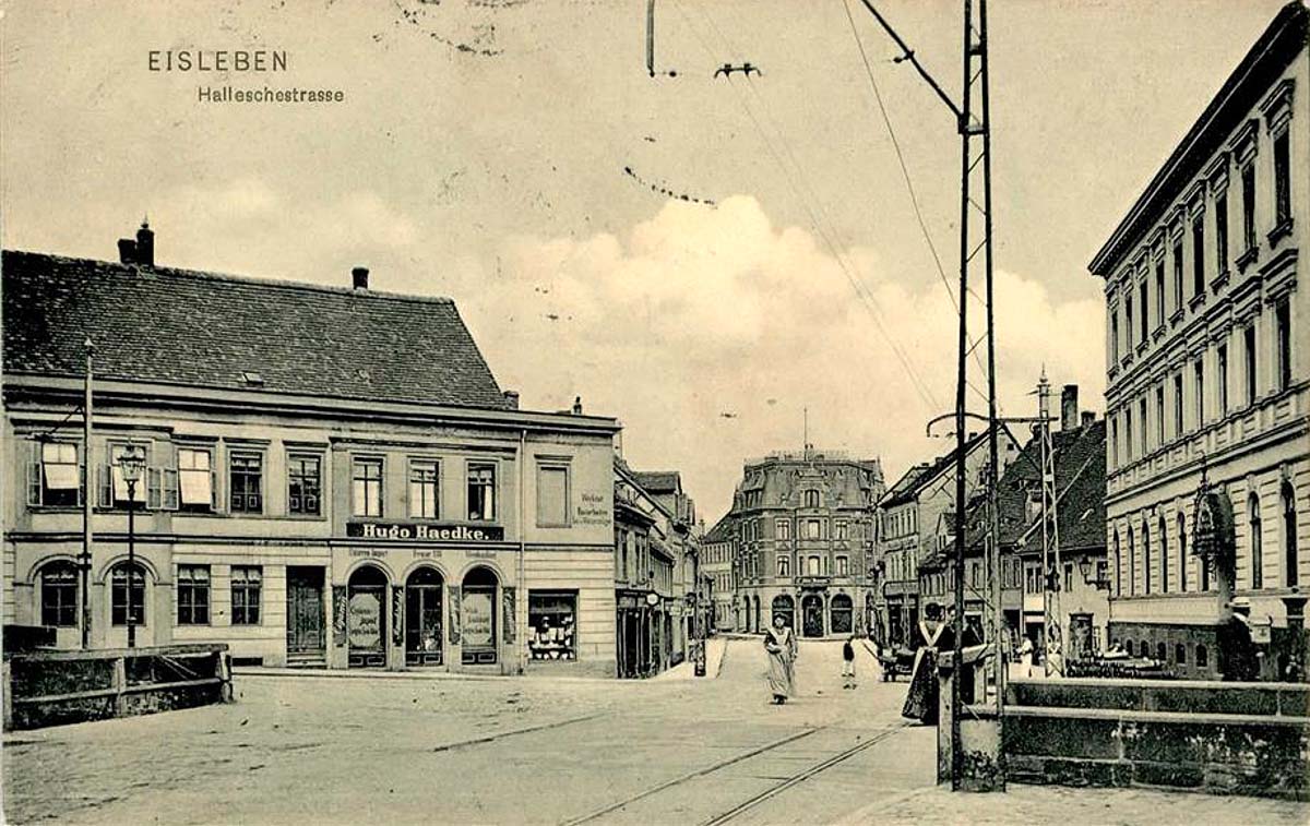 Lutherstadt Eisleben. Hallesche Straße, 1909