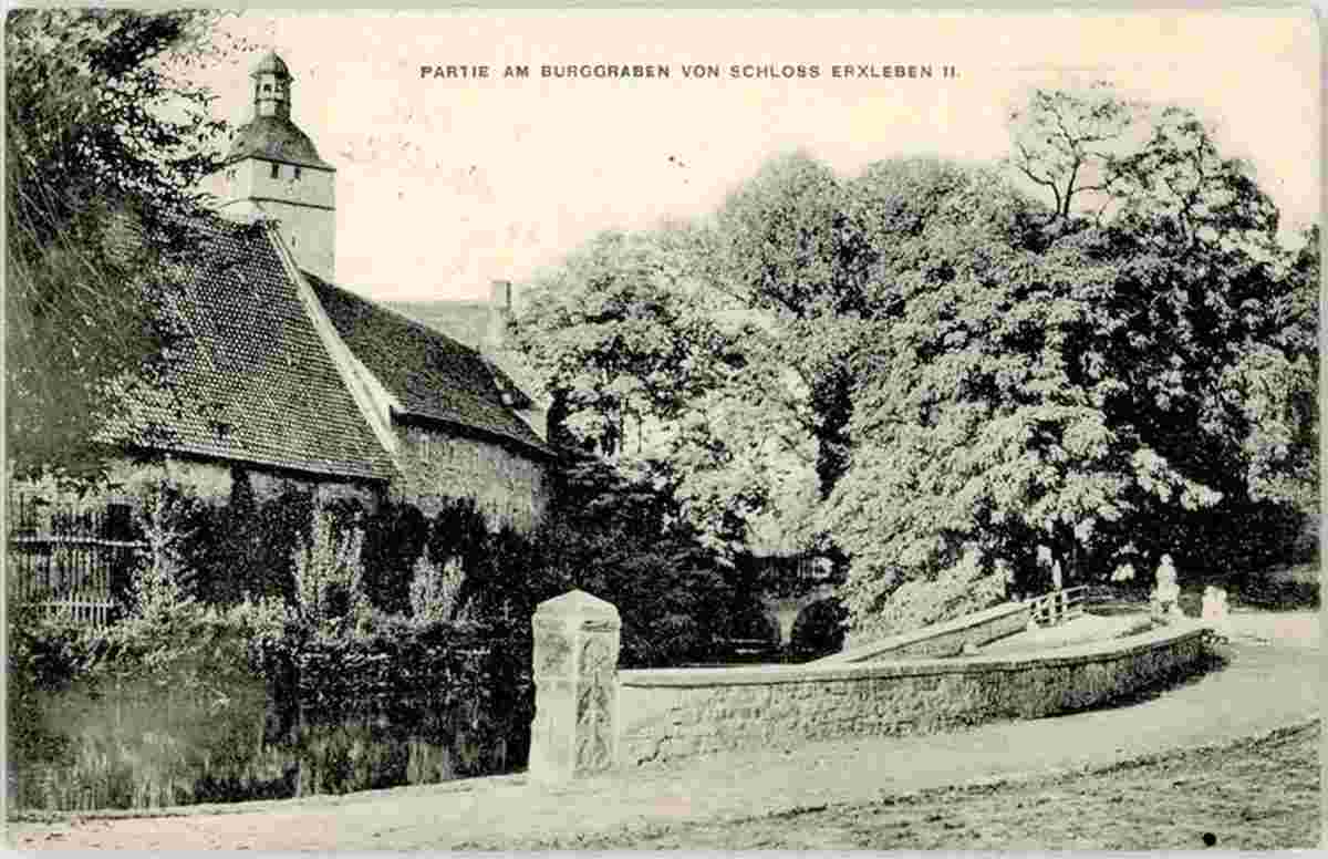 Erxleben. Am Burggraben von Schloß Erxleben II, 1910