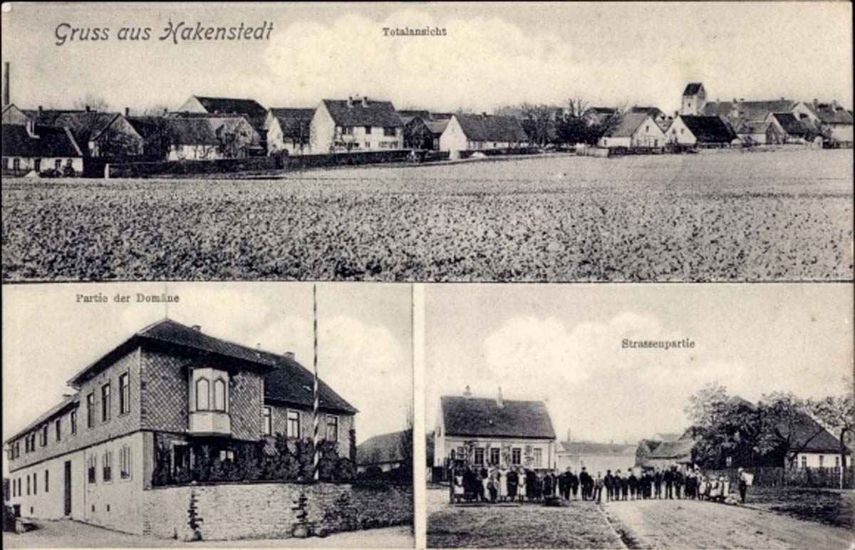 Erxleben. Hakenstedt - Domäne, Panorama der Straße