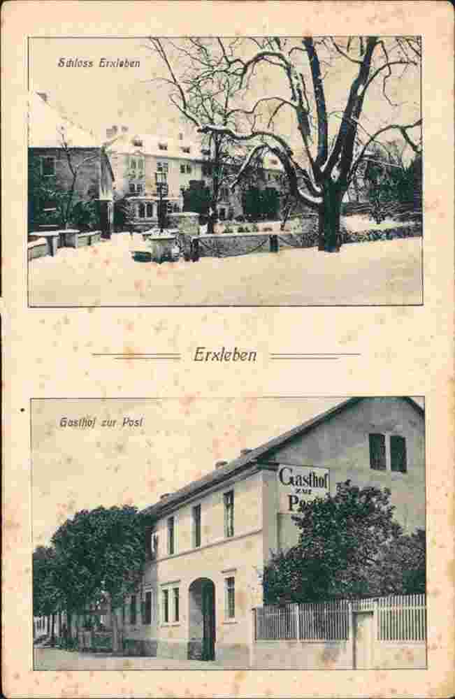 Erxleben. Schloß und Gasthof zur Post, 1916