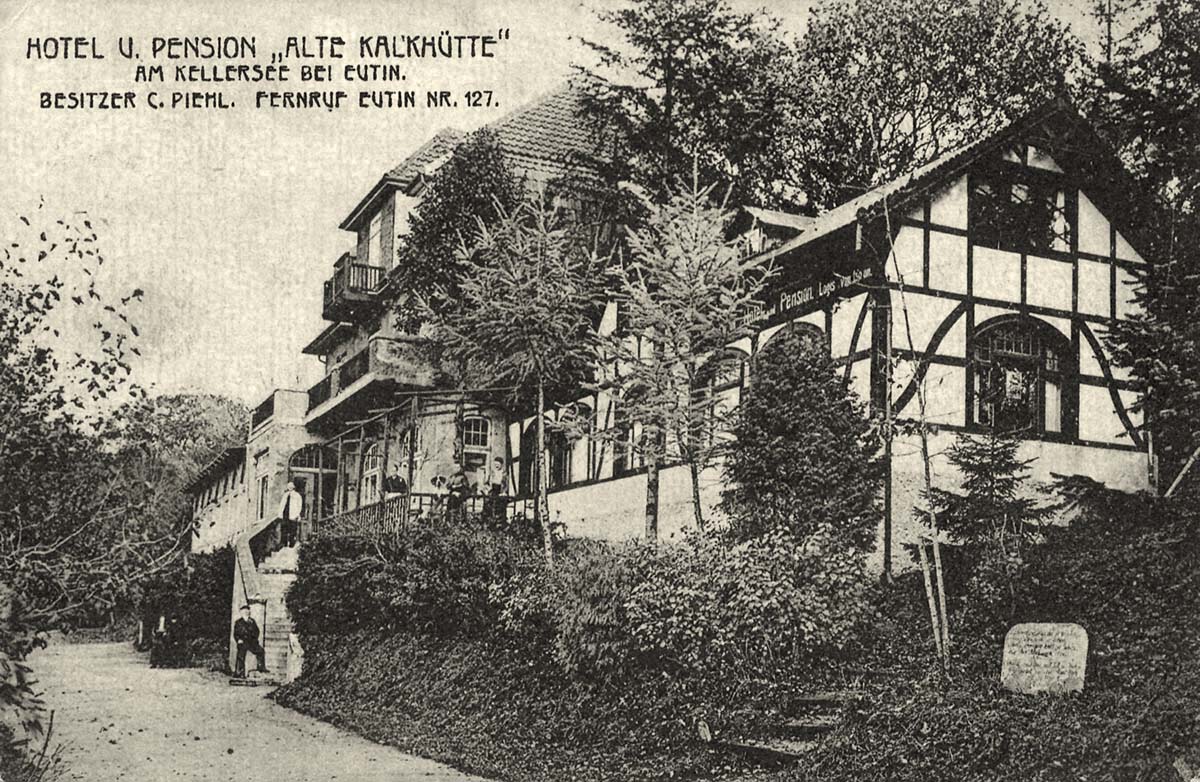 Eutin. Hotel und Pension 'Alte Kalkhütte' am Kellersee, 1919