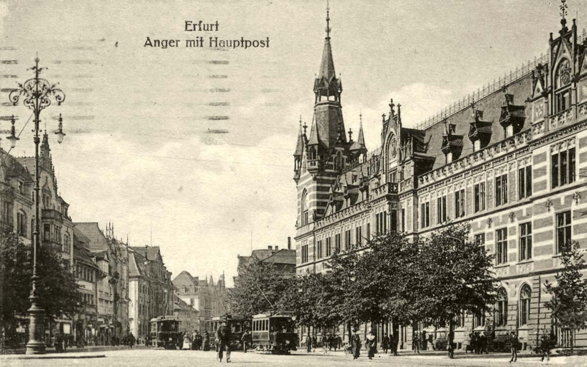 Erfurt. Anger mit Postamt, 1925