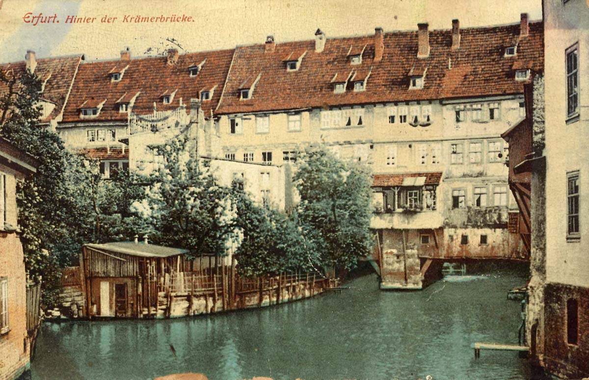 Erfurt. Hinter der Krämerbrücke, 1911