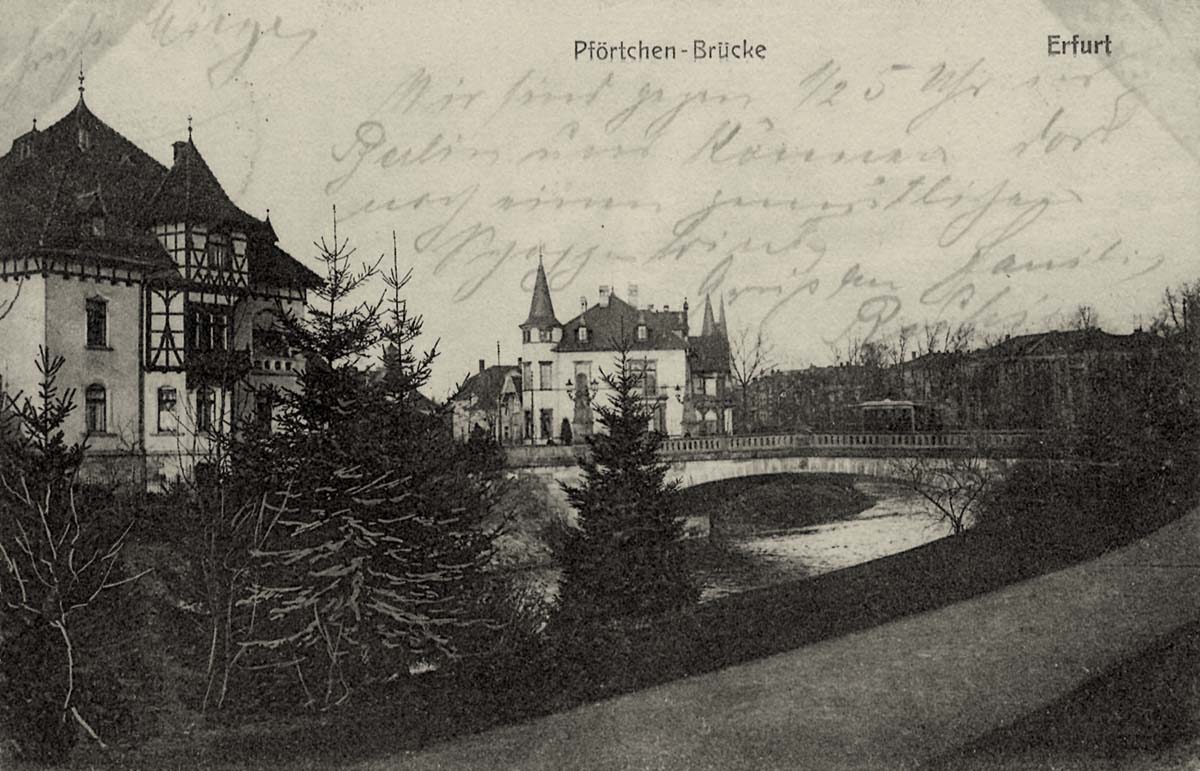 Erfurt. Pförtchen-brücke, 1910