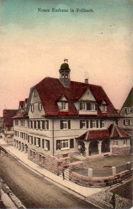 Fellbach. Neues Rathaus, 1913