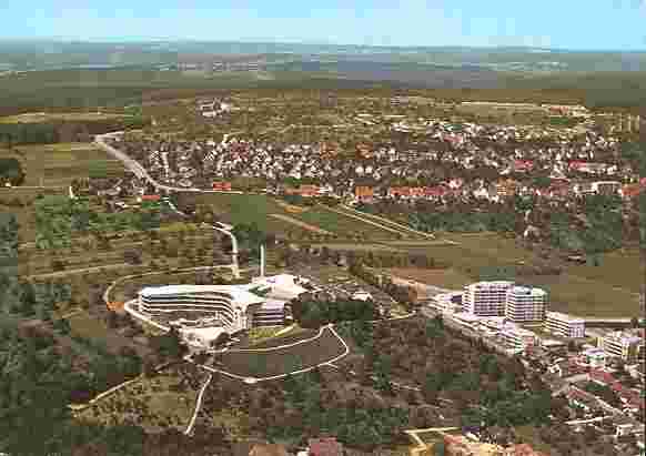 Filderstadt. Panorama der Stadt blick auf die Filderklinik
