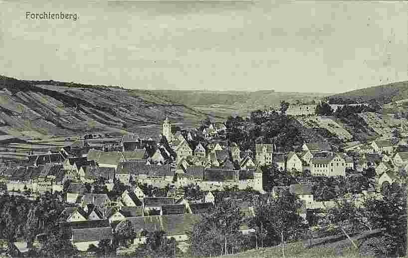 Forchtenberg. Panorama der Stadt