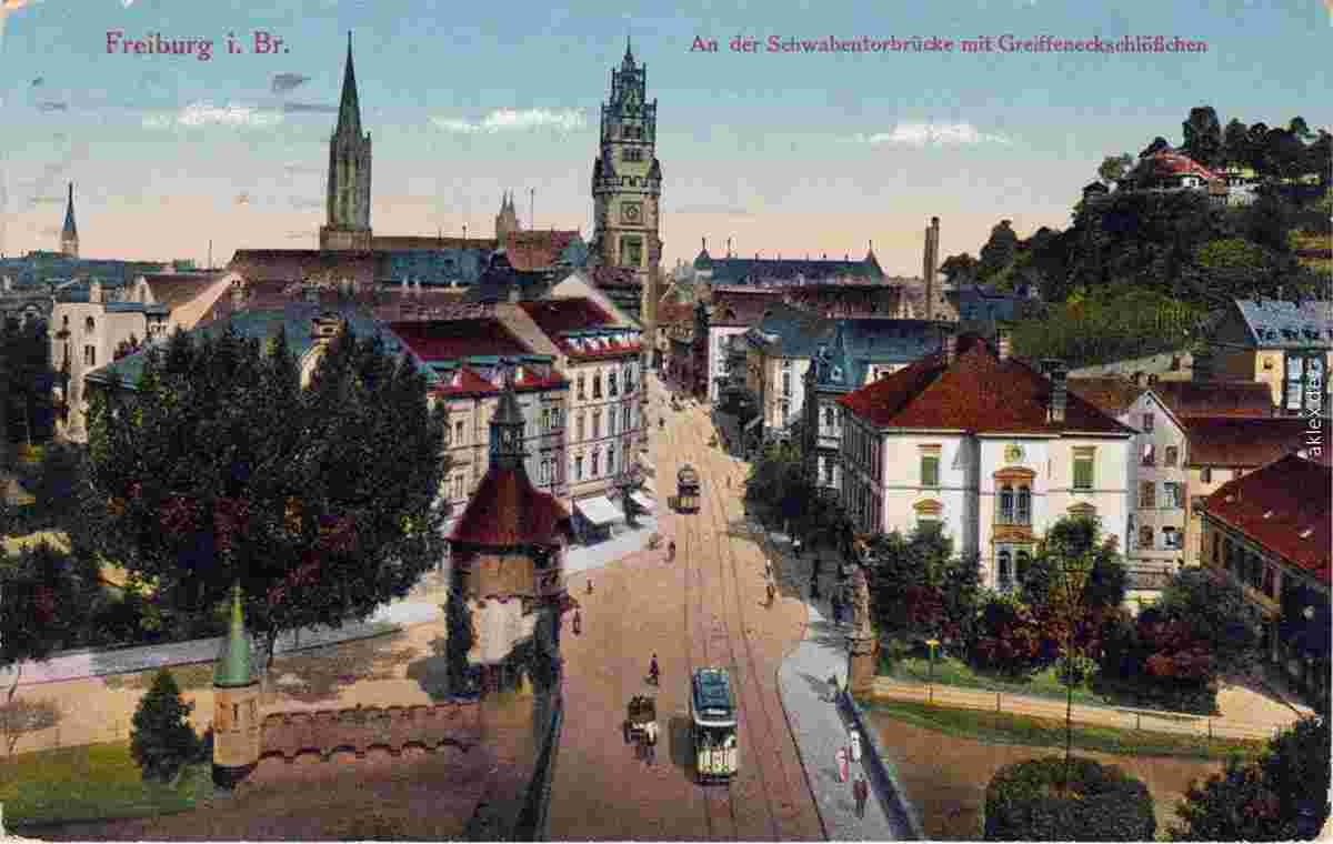 Freiburg im Breisgau. An der Schwabentorbrücke