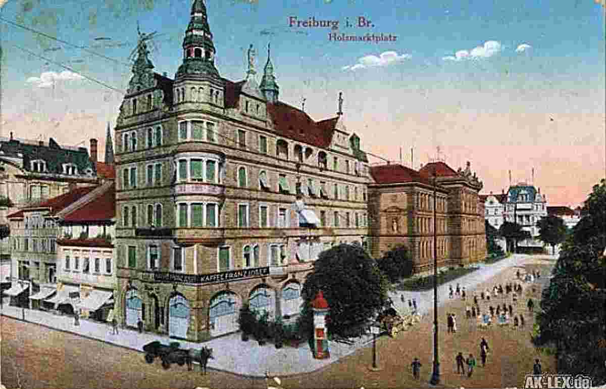 Freiburg im Breisgau. Holzmarktplatz, 1916
