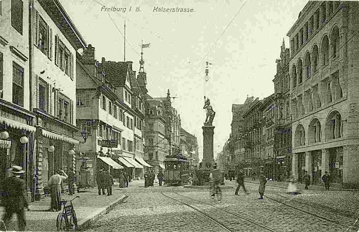 Freiburg im Breisgau. Kaiserstraße, 1908