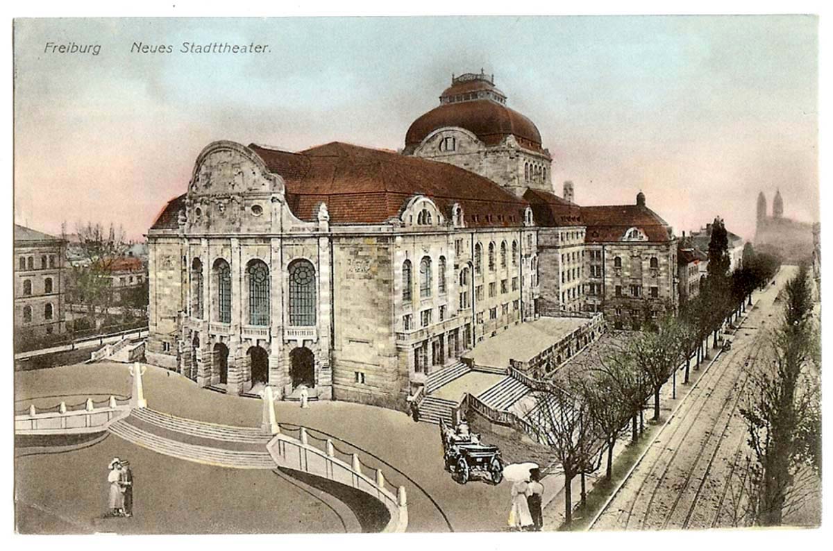 Freiburg im Breisgau. Neues Stadttheater, um 1910