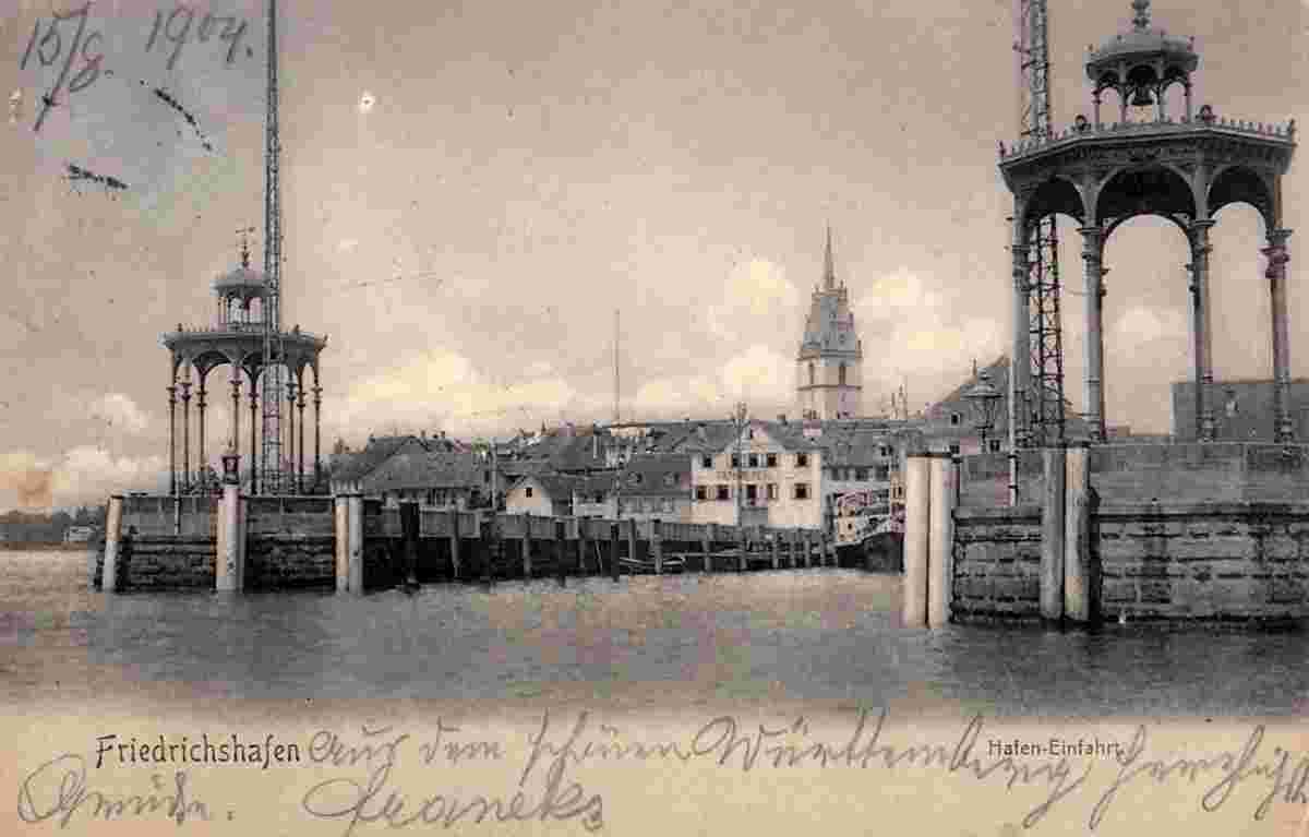 Friedrichshafen. Hafeneinfahrt, 1904