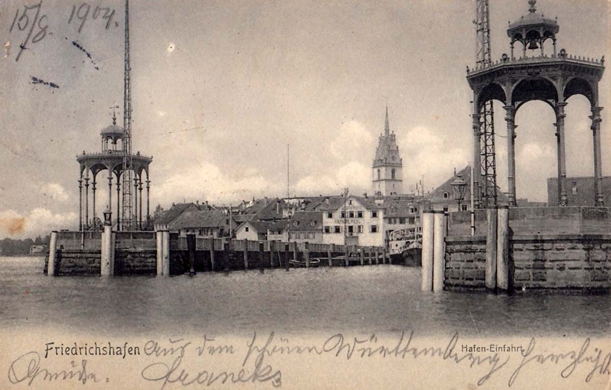 Friedrichshafen. Hafeneinfahrt, 1904