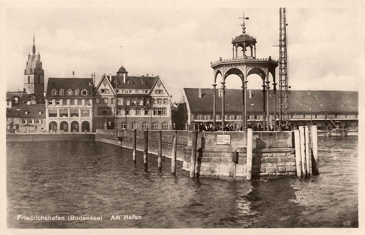 Friedrichshafen. Hafenmole und Pavilion, 1930