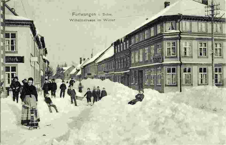 Furtwangen. Wilhelmstraße im Winter